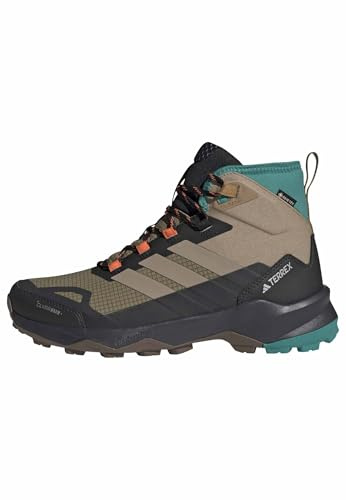 Adidas Men's Terrex Skychaser AX5 Mid Top Gore-TEX Climawarm+ Hiking, Cardboard/Blanch Cargo/Pure Teal, 9.5