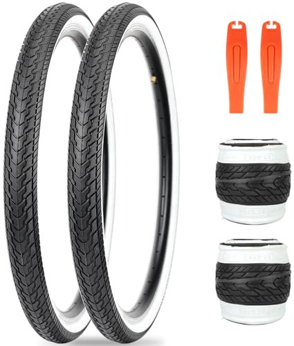 ZUKKA Set di 2 pneumatici pieghevoli da 26 pollici, 26 x 1,75 cm, 47 – 559, pieghevoli, per biciclette, mountain bike, mountain bike, mountain bike, mountain bike, per bambini, Crusier Bike, Commuter