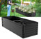 ISOISL Hochbeet Metall 240x90x60cm, Hochbeete für Garten, Hochbeete-Kit mit Stützstangen & Gummi-Schutzstreifen, Blumenbeet Leicht zu montieren, für Gemüsebeet Blumen Früchte (Schwarz)