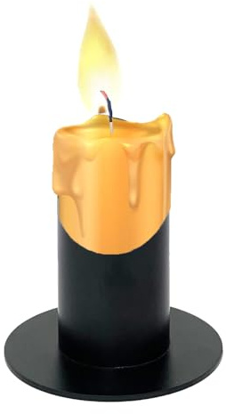 Molyorch Vela Bautizo Candelabro, Candelabro Barra para Velas de Vela, Velas Candelabro O Columna, Portavelas Metal, para Fiesta Cumpleaños, Comunión (Negro)