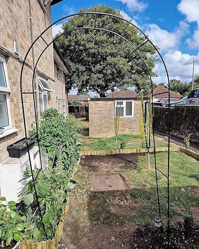HGOuhK Arches de Jardin Arches de Jardin en métal, Grandes Arches de Jardin, Arches à Cadre en Acier for Plantes de randonnée, Roses, arcs de Support intérieur et extérieur(W1.2M*H2.2M)