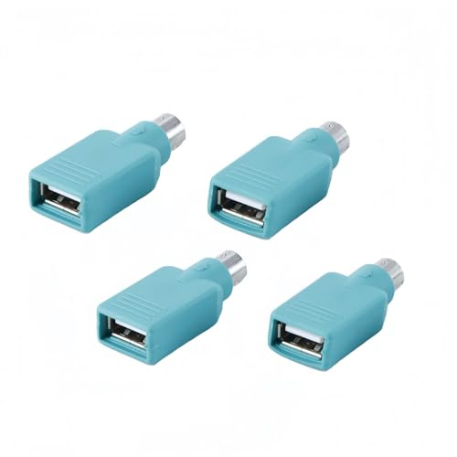 Orivin 4 st PS2-adaptrar, hane till hona tangentbordsadapter, PS/2 till USB för mus och tangentbord