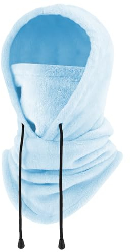 FEIKELUN Balaclava Winter Snood Thermal Unisex Neck Warmer Fleece Snoods for Men Women Sherpa Hood Ski Mask Windproof Face Cover Hat Neck Gaiter Balaclavas for Motorcycle Fishing Outdoor Sports