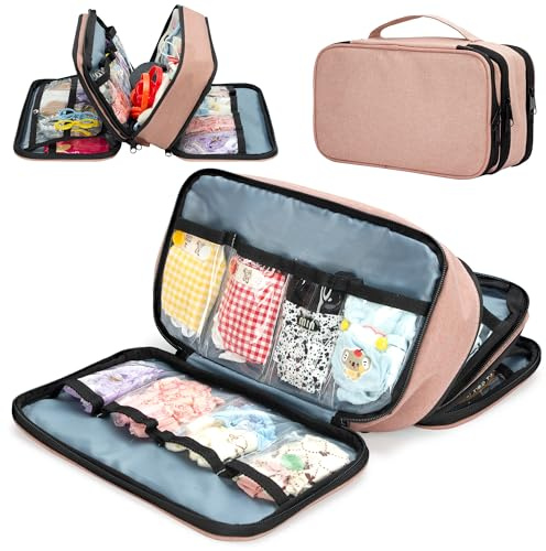 Doll Clothes Storage Bag,Doll Accessories Travel Bag,Dolls Outfit Carrier Organizer,15cm-17cm Dolls Outfit Carrying Case for Dress,Hat,Pants(Not Include Any Accessories)