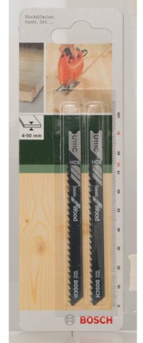 Bosch Accessories 2609256755 HCS - U 111 C Lame de scie sauteuse pour coupe rapide dans le bois tendre Epaisseur 4-50 mm Longueur 91 mm