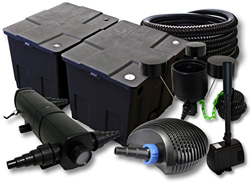 SunSun Filterset 60 000 l damm med 24 W dammklarare, 40 W ECO pump 25 m slang skimmer fontän