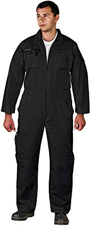 LEBER & HOLLMAN LH-Overter_B48 Bivico Schutzoverall, Schwarz, 48 Größe