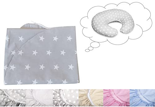 Vizaro - Funda de Recambio para Cojín de Lactancia Bebé - 100% Algodón - Hecho UE, OekoTex - Estrellitas