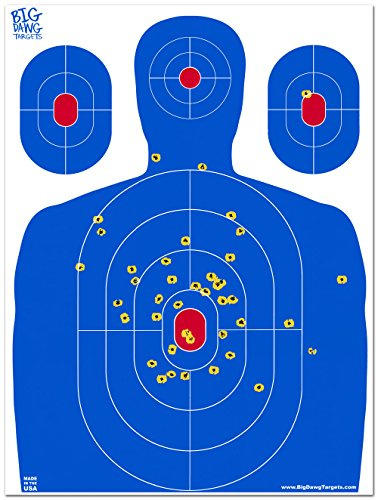 Big Dawg Targets - 18 X 24 Inch Blue Silhouette Reactive Splatter Target - 25 Pack