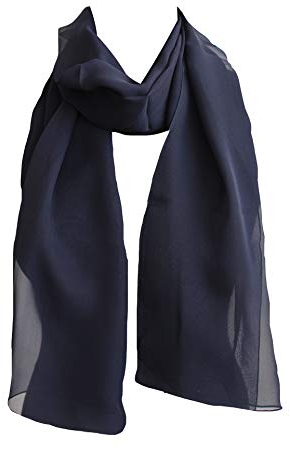 tessago Saupoudre, crêpe en soie bleue, dimensions 45 x 180 cm, signature très fine collection