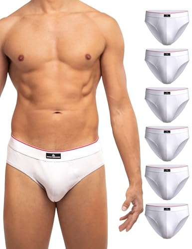 Danish Endurance Lot de 6 Slips Classiques pour Homme, en Coton, Doux, avec Stretch, sans étiquette