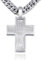 RUGGED steel Herren Edelstahl Kette mit Kreuz-Anhänger (60, Panzerkette)
