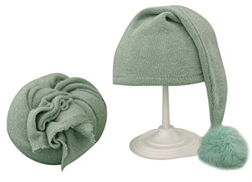 2 Piezas Accesorios de Fotografía para Bebés Recién Nacidos Abrigo + Sombrero, Accesorios para Fotos Infantiles Fondos Manta Disfraz Sombrero Envoltura para la Cabeza, Sesión de Fotos para Bebé