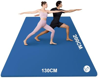 RYTMAT Esterilla Fitness Gruesa 200×130cm 10mm Gruesa Esterilla Yoga Antideslizante NBR Colchoneta Gimnasia Grande XXL para Deporte Familiar