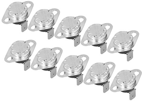 Pssopp Interruttore Termostato a Ripristino Manuale Velocità 250 V Tipo Dinamico Chip Bimetallico Regolatore di Temperatura a Ripristino Manuale 10 Pezzi Affidabile per Scalda caffè (120°C)