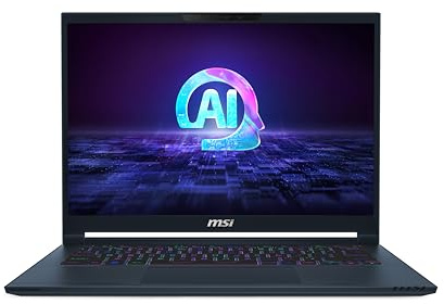 MSI Stealth 14 AI Studio 14” 165Hz FHD+ Gaming Laptop: Intel Core Ultra 7-155H, NVIDIA Geforce RTX 4050, 16GB DDR5, 1TB NVMe SSD, Thunderbolt 4, Win 11 Pro: Star Blue A1VEG-090US