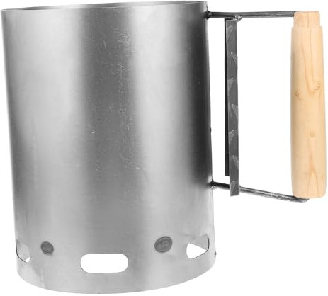 Kisangel Barril De Carbón Chimenea para Barbacoa Quemador De Parrilla Hierro Madera XL Fácil Encendido