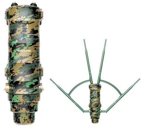 WAVLINK AC1200 Punto de Acceso Inalámbrico de Largo Alcance, Resistente a la Intemperie con Alimentación PoE Exterior, 2 Puertos Gigabit, Soporta Modos Router/Ap/Repetidor para Garaje, Camping, RV