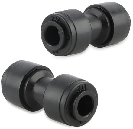 Kalolary 30 conectores de acoplamiento de riego por goteo de conexión rápida de 1/4 pulgadas, ajuste universal para tubos de riego de 1/4 pulgadas, accesorios sin fugas para sistema de riego por goteo