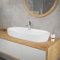 LuxeBath Waschbecken Keramik 800x400x120 mm oval, Weiß, Aufsatzwaschbecken für Badezimmer/Gäste-WC, Aufsatzbecken im modernen Design, Waschtisch mit Armaturloch, Waschschale Waschplatz Handwaschbecken