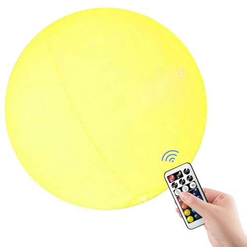 Blow in the Dark Beach Ball - Ball léger gonflable à LED multicolore, jouet à batterie | Éclairage géant pour les piscines, plages, décoration de festival, jeux nocturnes, accessoire de divertissement