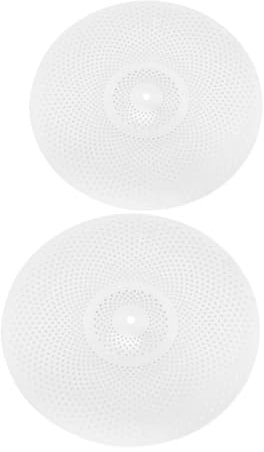 YARNOW 2 Piezas platillos silenciosos Práctica platillo splash llave platillos de tambor de sonido claro platillo de tambor de jazz profesionales jazz drum aleación Plata