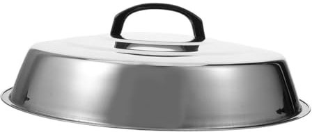 UKCOCO Coperchio a Cupola per Bistecca in Acciaio 31cm, Coprivivande Protettivo per Alimenti Domestici, Pratico per Barbecue e Uso Cucina, Adatto a Casa, Ristorante e Hotel
