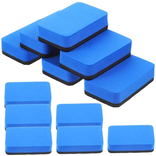 UTHCLO Blue Whiteboard Erasers and Washable Felt Cloth Material 36pcs with Comfortable Grip Lightweight Square Dry Erasers for Teaching and Office Use, Portable and Versatile Classroom