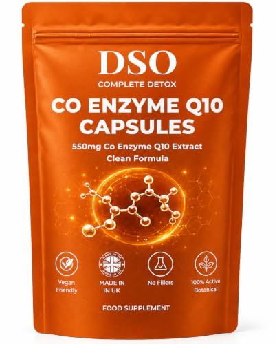 CoQ10 Supplement High Strength – 550mg Co Enzyme Q10 Extract – Ubiquinone – 120 One-Per-Day Vegan Capsules (4-Month Supply) – No Fillers or Binders