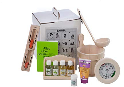 eliga Sauna-Zubehör-Set All-in 9-teilig