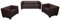 Mendler 3-1-1 Sofagarnitur Couchgarnitur Loungesofa Lille - Kunstleder Coffee