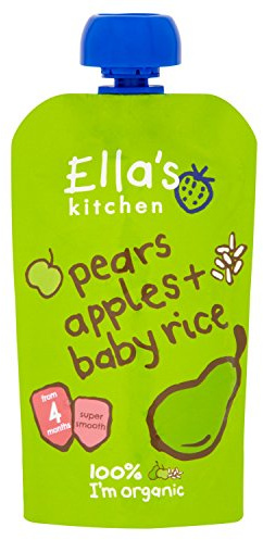Ellas Kitchen Organic Pears Apple and Baby Rice, 120 g
