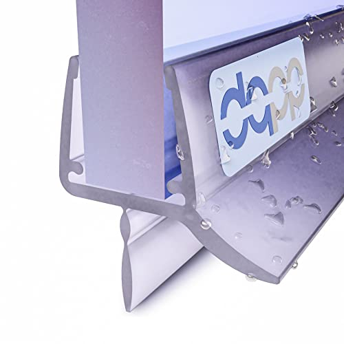 Duschdichtung 160cm – Dichtung für 10mm–12mm Glastür Stärke – UK03-10 – Wasserablaufprofil Wasserabweisprofil – Duschabdichtung Duschwand – Ersatzteile für Duschkabine – Transparent