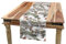 ABAKUHAUS Fische Tischläufer, Carp Perch und Bass, Esszimmer Küche Rechteckiger Dekorativer Tischläufer, 40 x 180 cm, Grau Grün