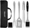 grilljoy 6PC Set di Attrezzi per Barbecue ad Alte Prestazioni - Accessori per Barbecue in Acciaio Inossidabile con Borsa per il Trasporto per Picnic Uomo Donna