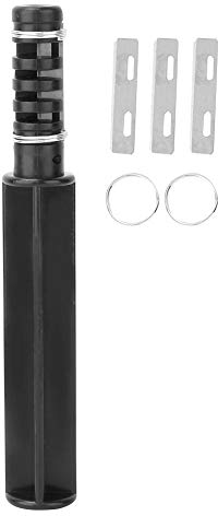 Herramienta para cortar tiras de cuero con afilado y anillos colgantes