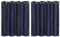 PiccoCasa 2er Set Gardine für Küche Polyester Scheibengardine Kurzgardine Blickdicht Kleine Gardine Navy Blau 90H x 132B cm