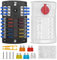 Jtron 12 fach Autosicherungskasten 12v mit Sicherung ATC/ATO Blade Sicherungshalter LED Kontrollleuchte Kunststoffabdeckung für Auto Car Boat Marine RV
