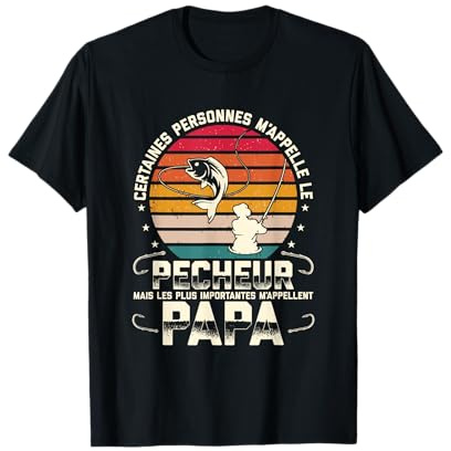 Chemise de pêcheur homme Papa pêcheur cadeau gars pêcheur T-Shirt