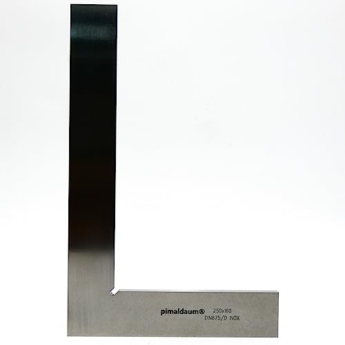 PIMALDAUM Anslagsvinkel 90° DIN 875/0 – Rostfritt stål 4Cr13 – Precisionsvinkel klass 0 – Mät- och kontrollverktyg för verkstad & industri – Flera storlekar (250 * 160 mm)
