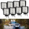 Gimisgu 8 Pack LED Arbeitsscheinwerfer 12V/24V 48W Led Zusatzscheinwerfer IP67 Wasserdicht Offroad Scheinwerfer Kaltweiß Arbeitslicht für SUV Auto Traktor Bagger