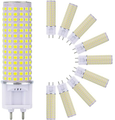 TPMAFF 10-pack G12-ljuskälla 20 watt G12 LED-lampa 2980 lumen G12 LED-majslampor med dubbelstiftssockel (200 watt motsvarande) 85-277V AC, ej dimbar