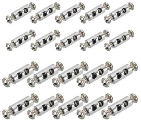 JIHUOO 20 Sets Metal Wire Rope Clips Clamps Cable Crimping Loop Sleeves Wire Rope Lock Clip Wire Rope Crimping Loop Wire Rope Cable Grips with End Screw Stoppers
