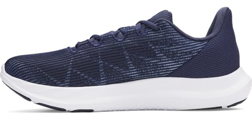 Under Armour Men's Charged Speed Swift, Lightweight and Ultra-Breathable Men's Runners, Running Shoes with Durable Rubber Outsole,Washed Navy / Black / High Vis Yellow,7.5
