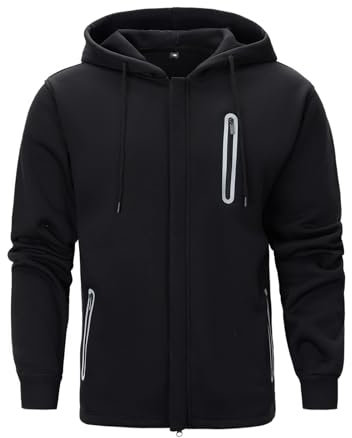 LBL Hoodie Herren Sweatjacke Kapuzenjacke Mit Reißverschluss Zipper Hoodie Mit Kapuze Casual Kapuzenpullover Warm Freizeitjacke