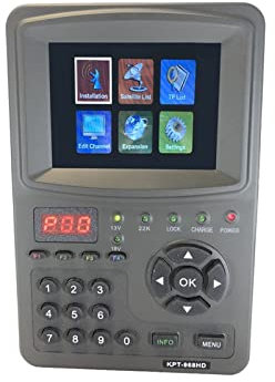 Buscador de satélites, KPT-968HD DVB-S2 Buscador de satélite Full HD Digital Satellite TV Receptor Finder Meter MPEG-4 HD DVB-S2 + HEVC H2.65 4K Finder AVS +, Cómodo de llevar