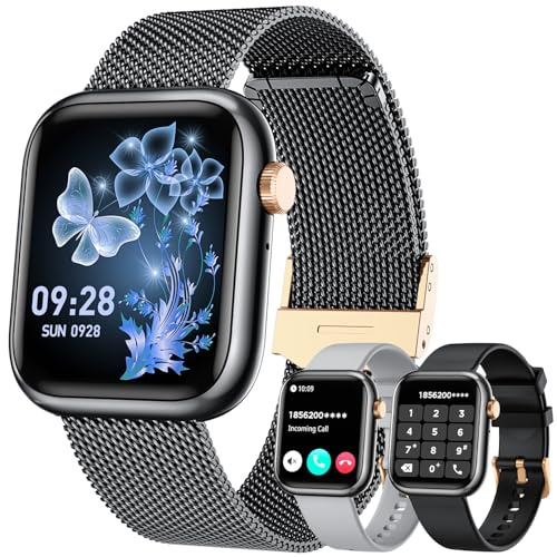 Smartwatch Herren mit Bluetooth Telefonfunktion Fitnessuhr：1,83''HD Touchscreen Smart Watch mit 120+Sportmodi mit Pulsmesser Schrittzähler IP68 Wasserdichter Fitness Tracker Kompatibel iOS Android