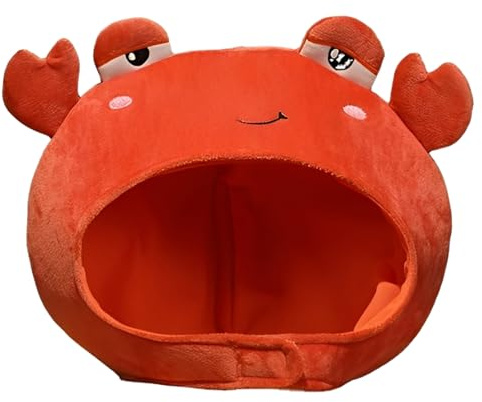 WORUIB Crab Costume Hat, Under The Sea Costumes for Adults and Kids, Lobster Costume Accessory, Animal Fancy Dress for Halloween Party, Role Play, Photo Props, 20 * 20 Cm