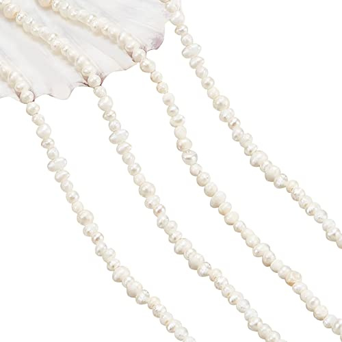 NBEADS Circa 155pz Mini Perle D'Acqua Dolce Coltivate Naturali, 1.5~2 mm Perle D'Acqua Dolce Allentate con Perla A Forma di Riso per La Creazione di Gioielli Artigianali