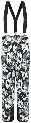 BenBoy Pantaloni Sci Uomo Pantaloni da Invernali Outdoor Neve Arrampicata Escursionismo Caldo Pantaloni Softshell Impermeabile Termici Bretelle Regolabili HXK7997M-Mehrfarbig-XL